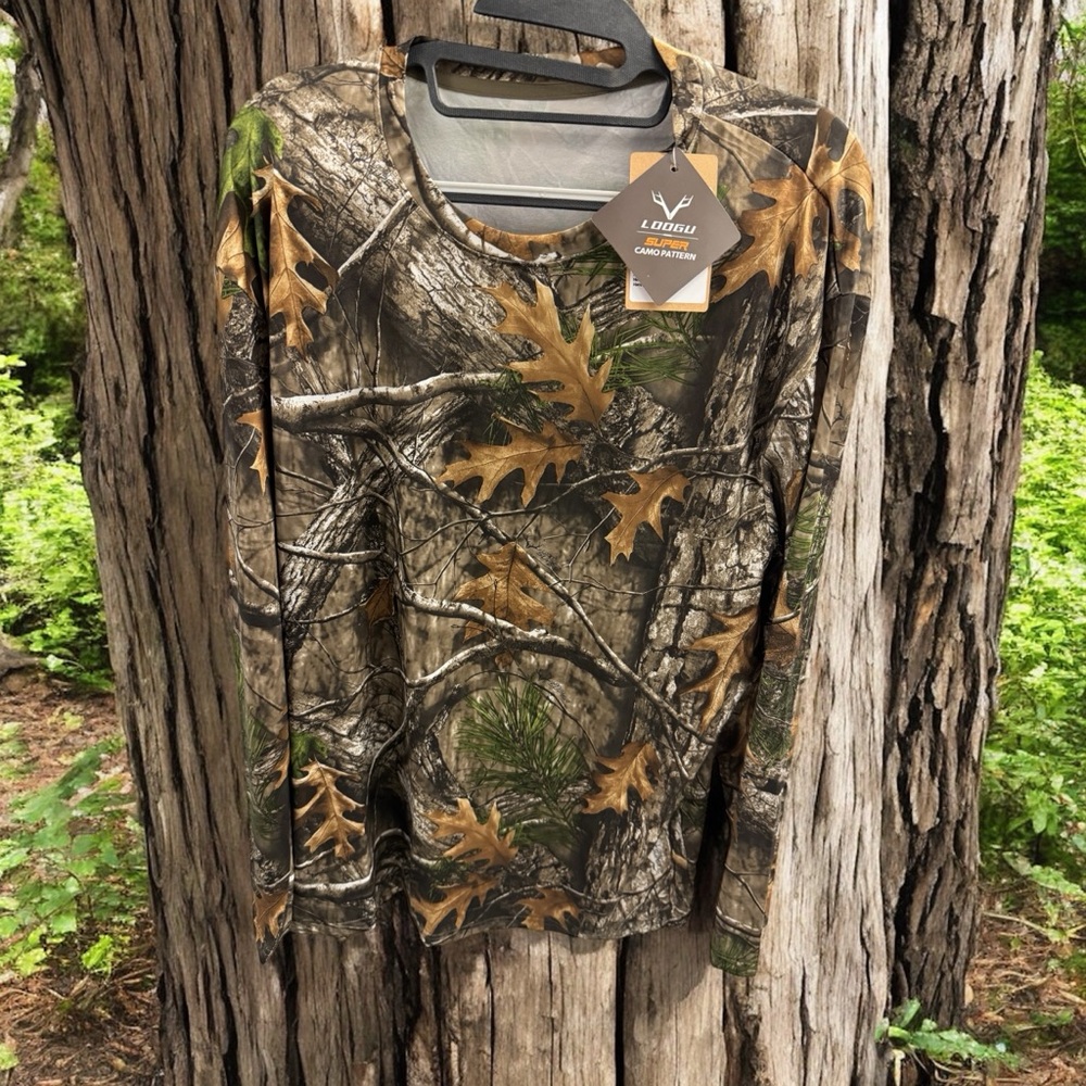 LOOGU  Super Tree Camo Long sleeve Hunting Shirt